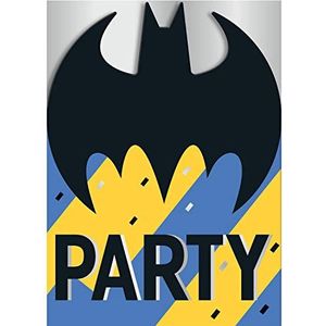 Unique - Foldover Party Uitnodigingen | Batman | 8 stuks klepset motief, 77524
