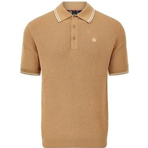 merc Edmund Poloshirt voor heren, Lichtbruin.