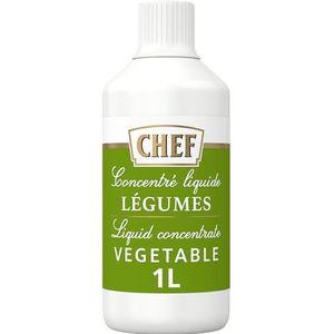 Chef Vloeibaar concentraat voor groenten, keukenhulp, sauzen, fles met 1 liter