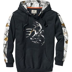 Legendary Whitetails Buck Camp Flanel lange mouwen voor heren, zwart.
