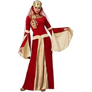 Atosa 8422259154358 - kostuum voor dames, middeleeuws, rood, volwassenen