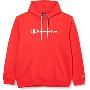 Champion Legacy American Classics Heavy Powerblend Fleece Logo Sweatshirt met capuchon Heren, Intens Rood, S, Intense rood