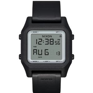 NIXON Digitaal herenhorloge met armband van siliconen A1309867-00, zwart, riem, zwart., riem