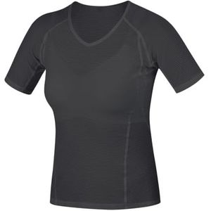 GORE Wear Dames shirt met korte mouwen, ademend, Gore M, Baselayer Shirt, Maat: 40, Kleur: Wit, 100014, zwart.