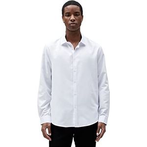 Koton T-shirt basique classique col slim fit boutonné pour homme, Blanc (000), M