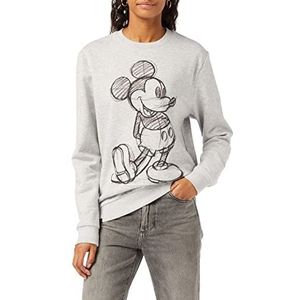 Disney Mickey Mouse Sketch Sweatshirt voor dames, grijs.