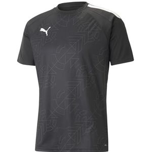 Puma teamLIGA Graphic Jersey T-shirt voor heren, FR: 2XL (maat fabrikant: XXL), Black Shadow Gray