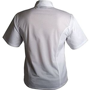 Genware NEV-NJ21-XL jas met korte mouwen en drukknopen en koude rug, maat XL, wit