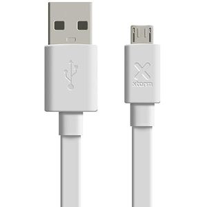 Xtorm Flat USB naar Micro-USB-kabel (1 m) Wit