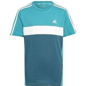 adidas Tiberio 3 strepen Colorblock katoenen T-shirt (korte mouwen) uniseks