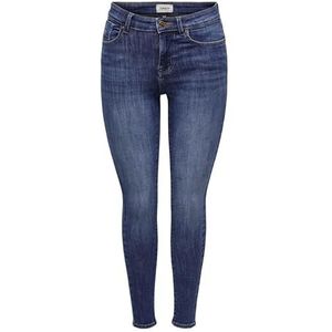 ONLY Onlpower Jean skinny pour femme Taille moyenne Coupe skinny, Bleu foncé denim, XS / 34L