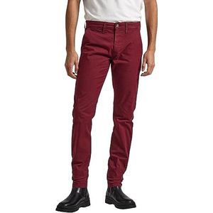 Pepe Jeans Charly Pants Heren, Rood (Bordeaux)