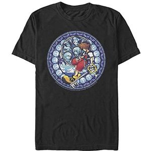 Disney Kingdom Hearts Stained Glass Sora Organic T-shirt, uniseks, zwart, XXL, SCHWARZ