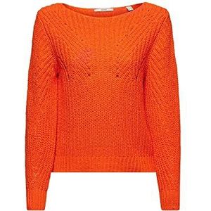 ESPRIT 023ee1i326 Sweatshirt voor dames, Oranje/Rood