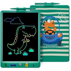DYNA-PM Dinosaurus schrijftablet kinderen 10 inch, LCD tekentablet kinderen magnetisch whiteboard dinosaurus speelgoed cadeau 2 3 3 4 5 6 7 8 jaar