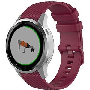 Wownadu 18 mm band compatibel met Garmin Vivoactive 4S, Garmin Vivomove 3S, vervangende siliconen sportbanden voor dames heren (geen tracker)