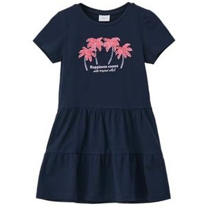 s.Oliver Junior Robe à paillettes pour fille, Bleu 5952, 110