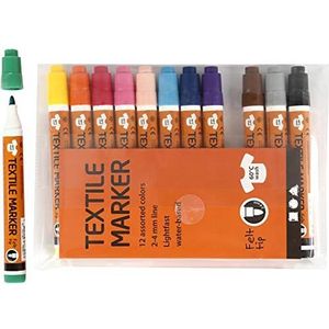 Viltstift voor stoffen van 2 tot 4 mm, verschillende kleuren