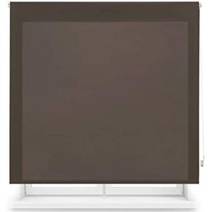 Blindecor Ara | effen doorschijnend rolgordijn - donkerbruin, 120 x 175 cm (breedte x hoogte) | Afmetingen van de stof 117 x 170 cm | rolgordijnen voor ramen