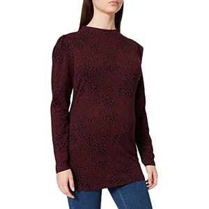 SUPERMOM Top Ls AOP Hearts T-shirt dames, Port Royale - P872