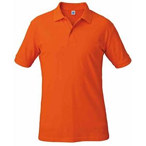 SIGGI - Hoogwaardig poloshirt ""Summer"", korte mouwen van katoen-piqué, 100%, verschillende kleuren, gewicht per m² gr. 180. - Maat: XXXL - Varianten: oranje