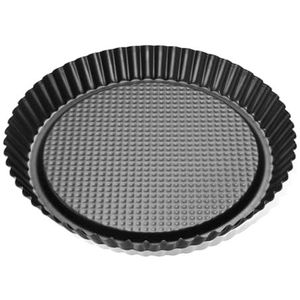Zenker 6522 taartvorm, roestvrij staal, zwart, metallic, diameter 30 cm