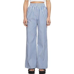 Urban Classics Pantalon ample à rayures pour femme, Blanc/bleu, XS