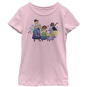 Disney Girls Pixar Encanto Family Everything Colorful Portrait T-Shirt Standard Lichtroze, X-Small US