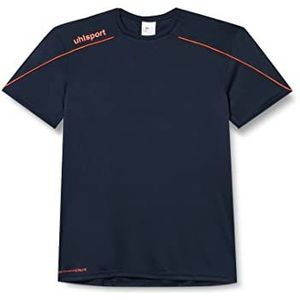 uhlsport Stream 22 T-shirt met korte mouwen, uniseks, marineblauw/neonrood, 116