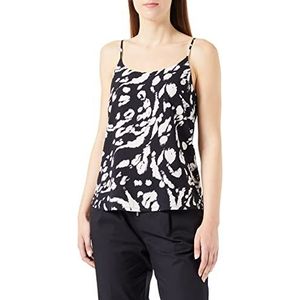 VERO MODA Vmeasy Singlet Top R1 Wvn Ga Top Dames, zwart/lichtgeel