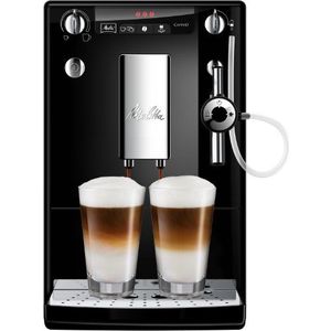 Melitta Caffeo Solo & Perfect Milk, zwart/zilver, E957 – 101, automatische koffiemachine en espressomachine met maalwerk, auto cappuccinatore (melkmondstuk)