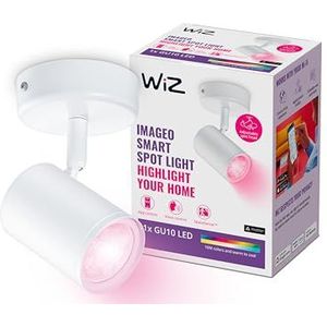 WiZ IMAGEO WLAN-Spot, 1 x 5 W, 2200-6500 K, wit, werkt met Alexa, Google Assistant en Apple HomeKit