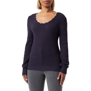 ONLY Onlmeddi Ls U-Neck CC KNT Pull pour femme, Bleu nuit, L