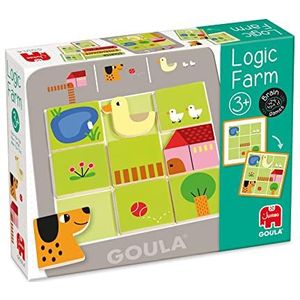Jumbo GOULA Logic Farm - Educatief Spel voor Kinderen vanaf 3 Jaar - Ruimtelijke Oriëntatie - Zelfcorrigerend - 1-3 Spelers