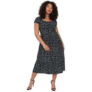 Trendyol Damesjurken, zwart, 3XL, zwart.
