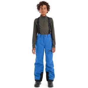 killtec 43401-000 Pantalon de ski pour garçon avec bavette amovible et protection des bords Bleu fluo Taille 242