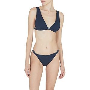 Emporio Armani Ensemble bikini en lycra côtelé pour femme - Triangle et T-brésilien, Marine, L