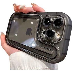 PASUTO iPhone 13 Pro Case Clear, beschermhoes met militaire beschermende bumper [niet geel]. Doorschijnend zwart