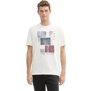 TOM TAILOR 1044015 T-shirt voor heren, 10332 - gebroken wit, XXL