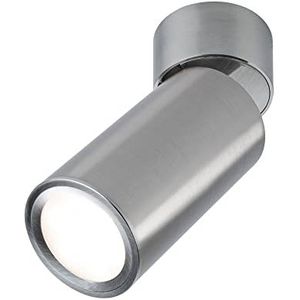 Paulmann 93091 Turnal LED-plafondlamp, 470 lm, dimbaar, 3 niveaus, rond, incl. 1 x 6 W grad. plafondlamp geborsteld staal metaal 2700K hoek