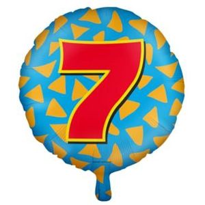 Happy Foil Ballonnen, 7 jaar, 6 stuks