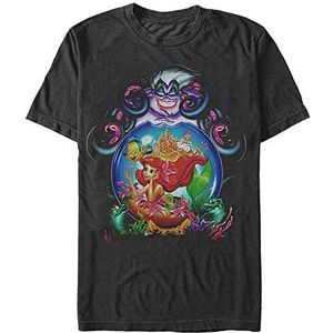 Disney The Little Mermaid Lurksula Organic, T-shirt met korte mouwen, zwart, S, SCHWARZ