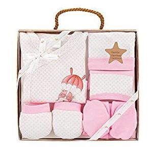 Interbaby Cadeauset voor baby's, 5-delig, roze parachutespringer