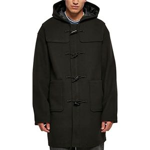 Urban Classics Duffle Coat Herenjas, zwart.