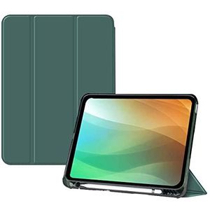 BXGH ipad 10,2 inch tas 7/8/9. Generation Cover 2019/2020/2021, beschermende leren tas, verstelbare standaard auto wake/slaap Smart Case voor Apple iPad 10,2 inch (donkergroen)