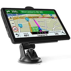 AOLESTAR Auto Truck GPS: touchscreen 7 inch 8G 256 m navigatie met spraakbegeleiding POI flash waarschuwing gratis levenslange update voor 52 landen