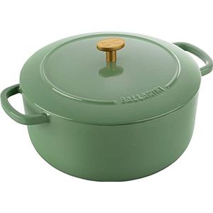 Ballarini Bellamonte Stoofpan 24 cm, rond, groen, gietijzer