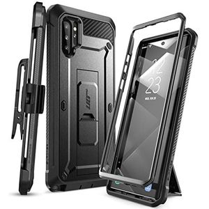 SUPCASE Beschermhoes voor Samsung Galaxy Note 10+ Plus, robuuste beschermhoes, zonder displaybeschermfolie met riemclip en 6,8 inch standaard, 2019 editie zwart