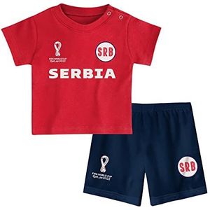 FIFA FIFA WK 2022 en Servië Home Country Baby T-shirt Set - Rood, 24 maanden