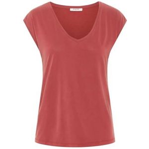 Pieces PCKAMALA TEE NOOS T-shirt voor dames, Mineraal rood.